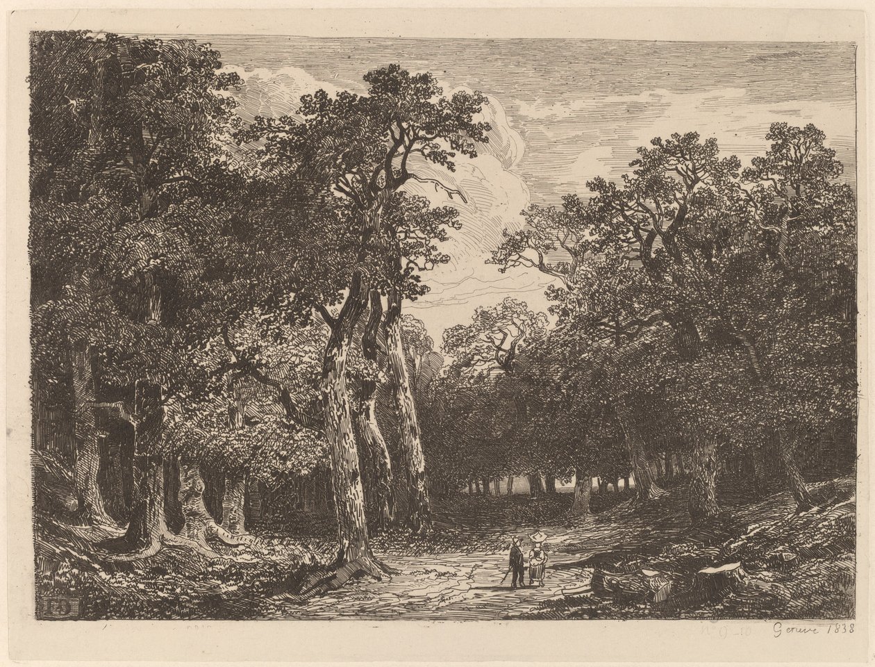 Par i en lysning af Alexandre Calame