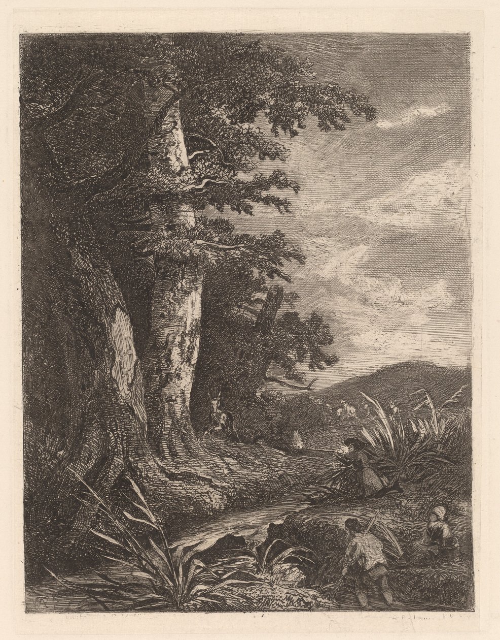 Hjort ved en Strøm af Alexandre Calame