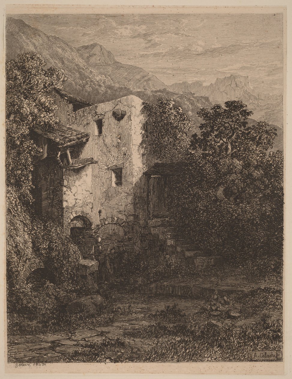 Forfaldent hus af Alexandre Calame
