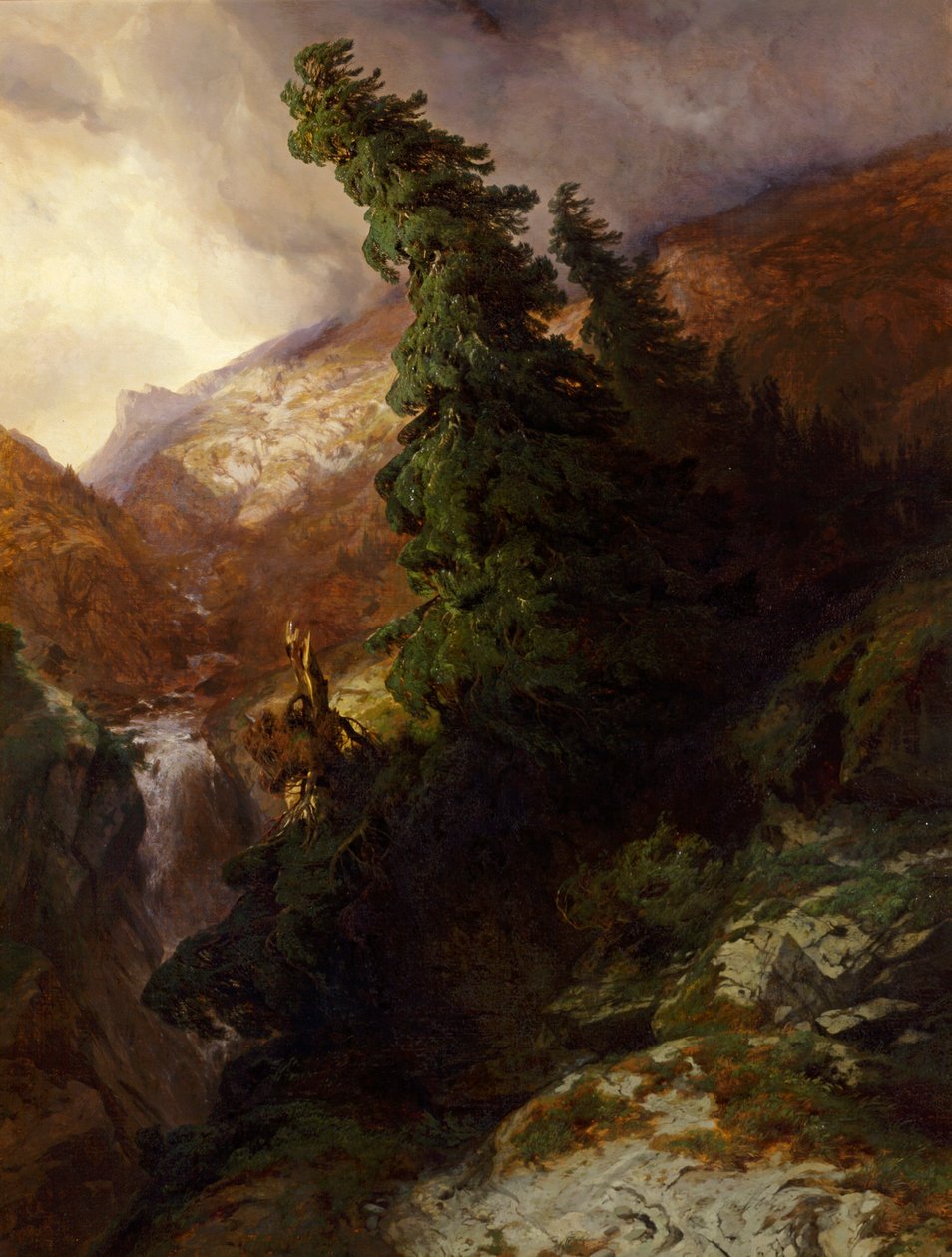 Højbjergskløft (Handegg-dalen i kantonen Bern) af Alexandre Calame