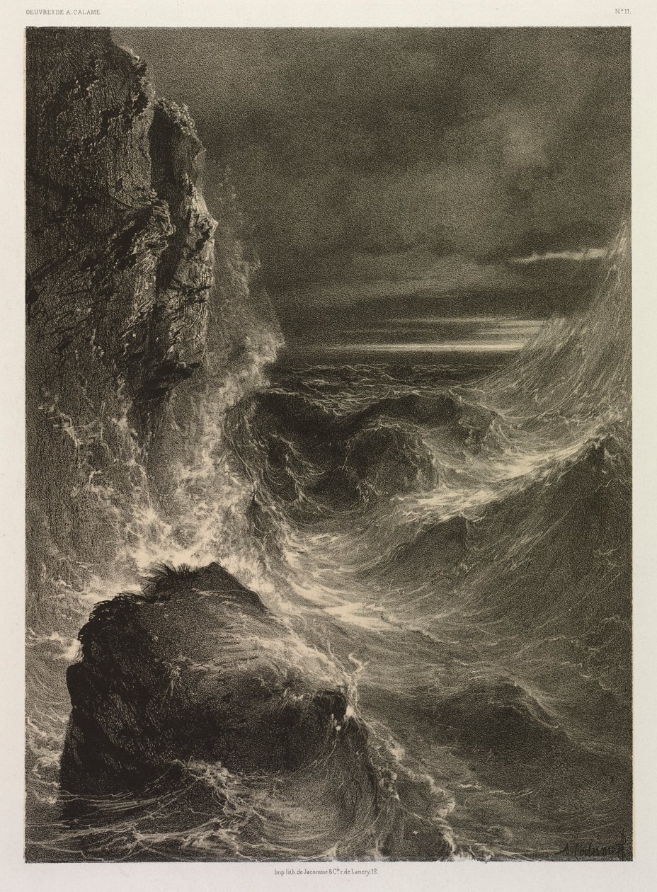 Havet, 1851. af Alexandre Calame