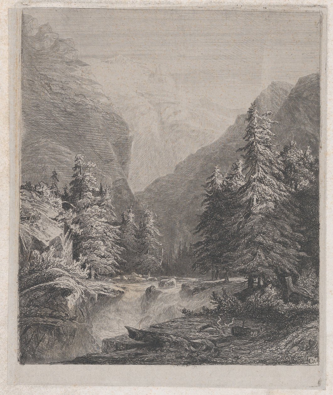 Landskab, 1800-tallet. af Alexandre Calame