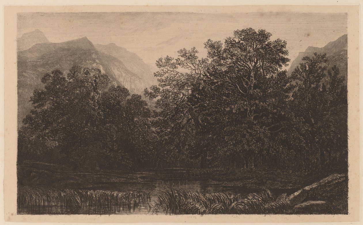 Bjergdam af Alexandre Calame