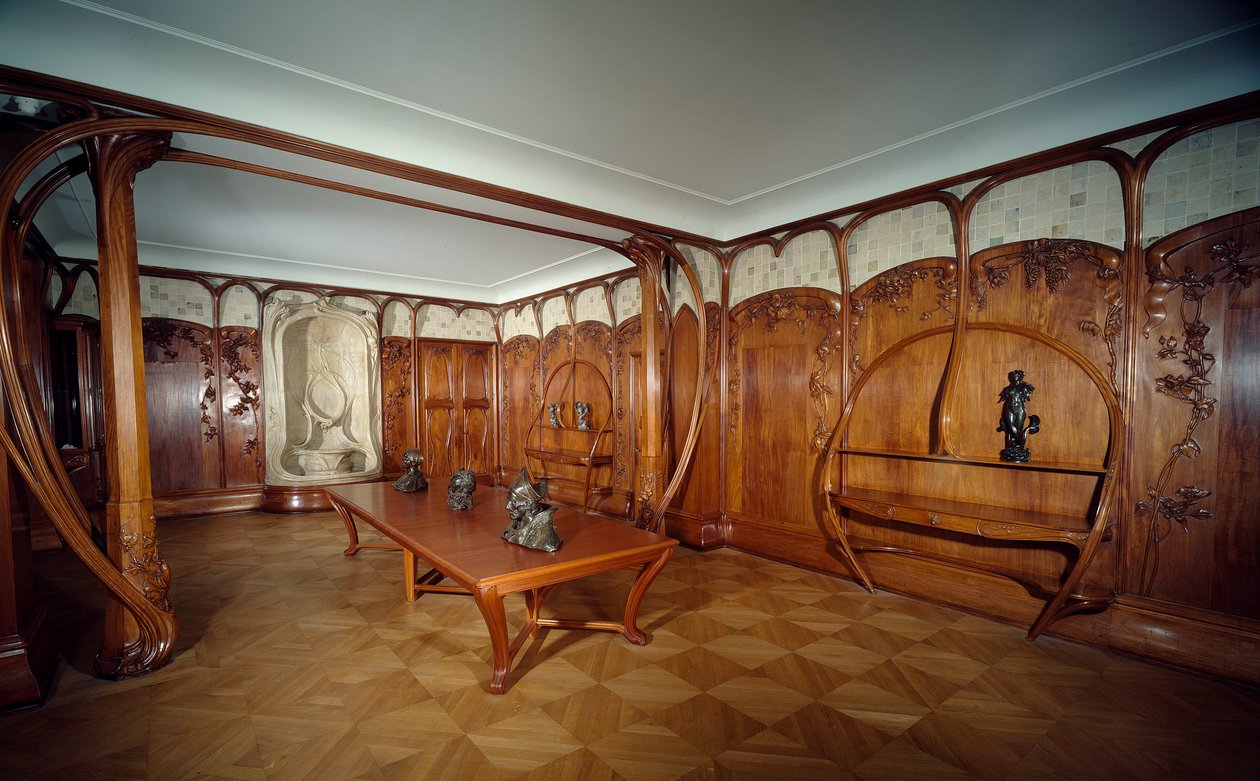 Alexandre Charpentier (1856 - 1909) i samarbejde med Alexandre Bigot; Salle en krybbe omkr. 1901; Paris, Musee d