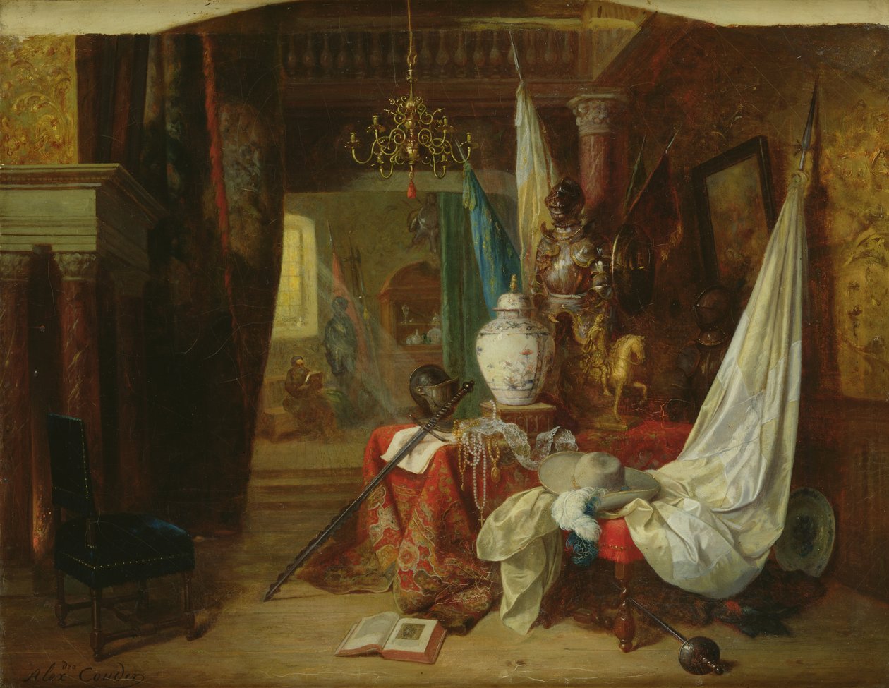 Interiør, romantisk bric-a-brac af Alexandre Couder