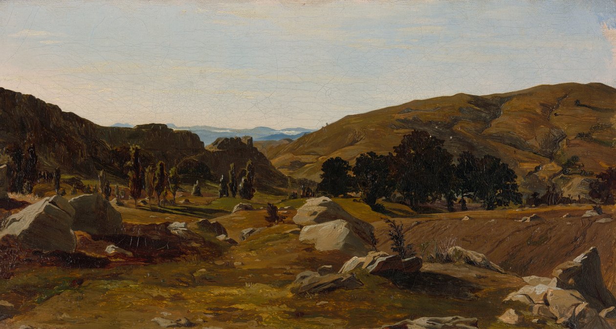 Landskab nær Chiusi, Toscana af Alexandre Desgoffe