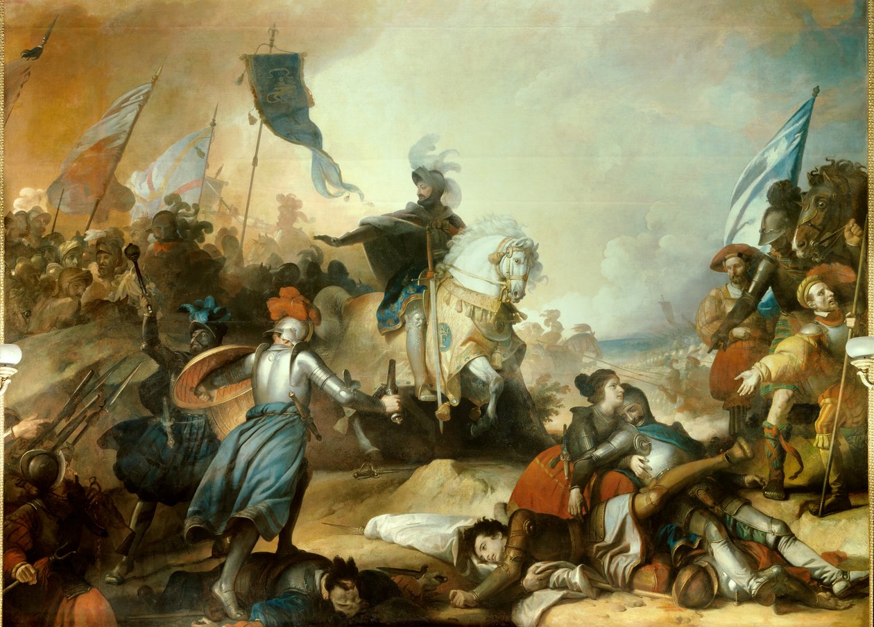 Italienske krige: "" Slaget ved Marignan, 14. september af Alexandre Evariste Fragonard