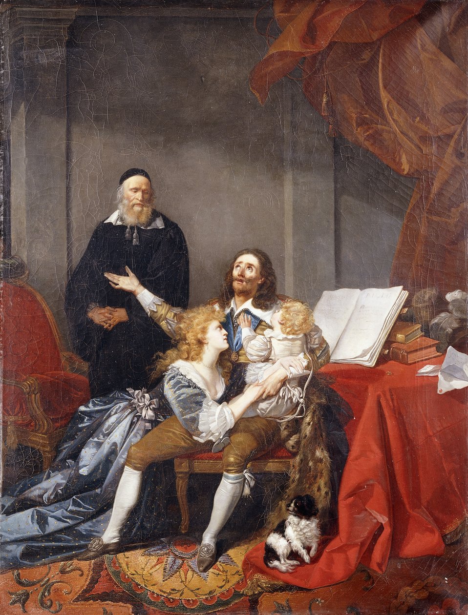 Kong Charles I tager afsked med sin familie før hans henrettelse, af Alexandre Evariste Fragonard