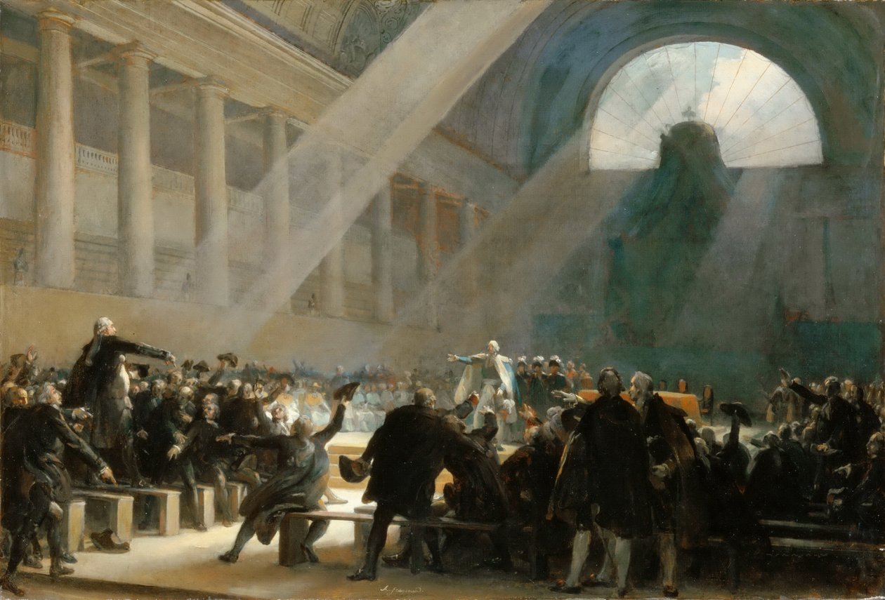 Mirabeau besvarer Dreux-Brézé, ved nationalforsamlingens møde den 23. juni 1789 af Alexandre Evariste Fragonard