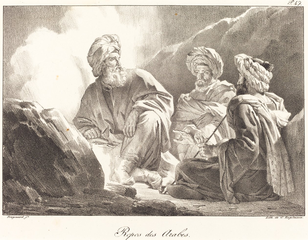 Resten af ​​araberne af Alexandre Evariste Fragonard