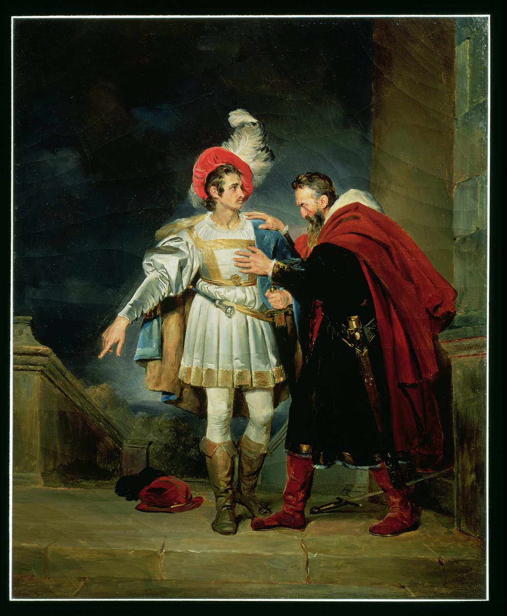 Rodrigo de Vivar, El Cid (ca. 1043-99) og hans far, Don Diego, ca. 1827 af Alexandre Evariste Fragonard
