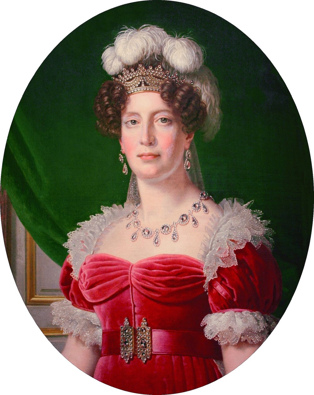 Fransk: Portrait en buste de Marie-Thérèse Charlotte de France, duchesse d