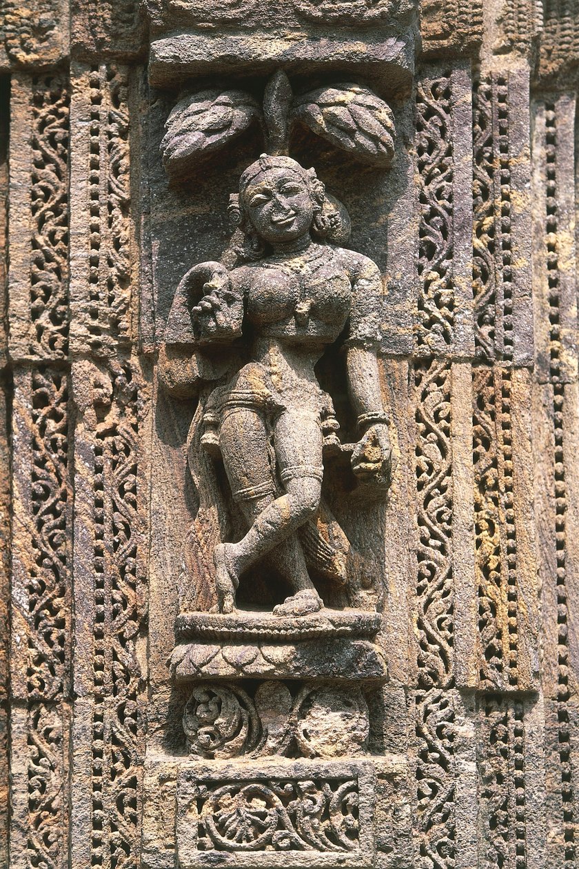 Danser, relief i dansesalen (Nata Mandir), Solens tempel (UNESCOs verdensarvsliste af Nicolas Toussaint Charlet