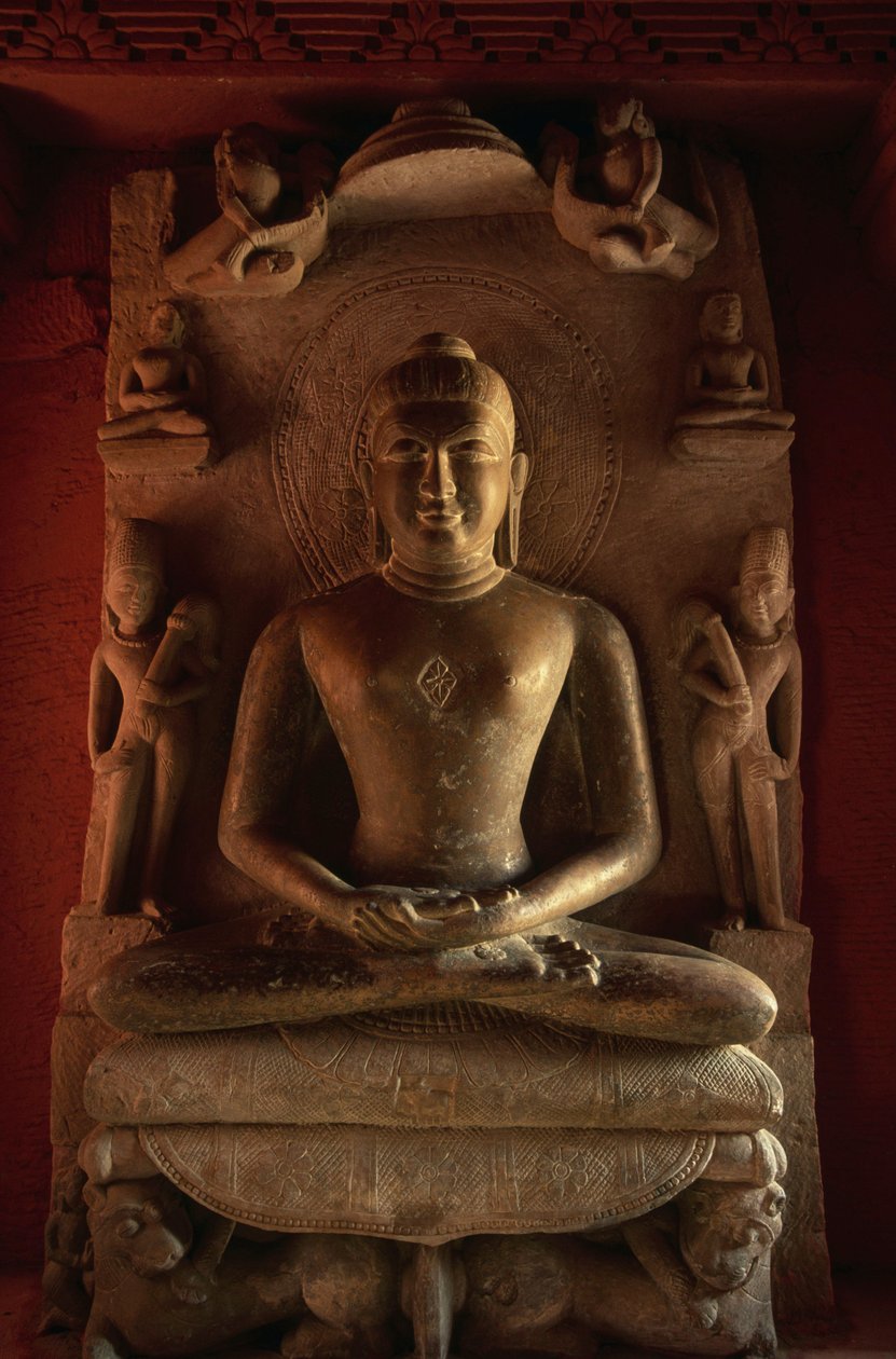 Tirthankara-statue, Jain-tempel nr. 24, Deogarh, Uttar Pradesh, Indien, 8.-17. århundrede. af Nicolas Toussaint Charlet