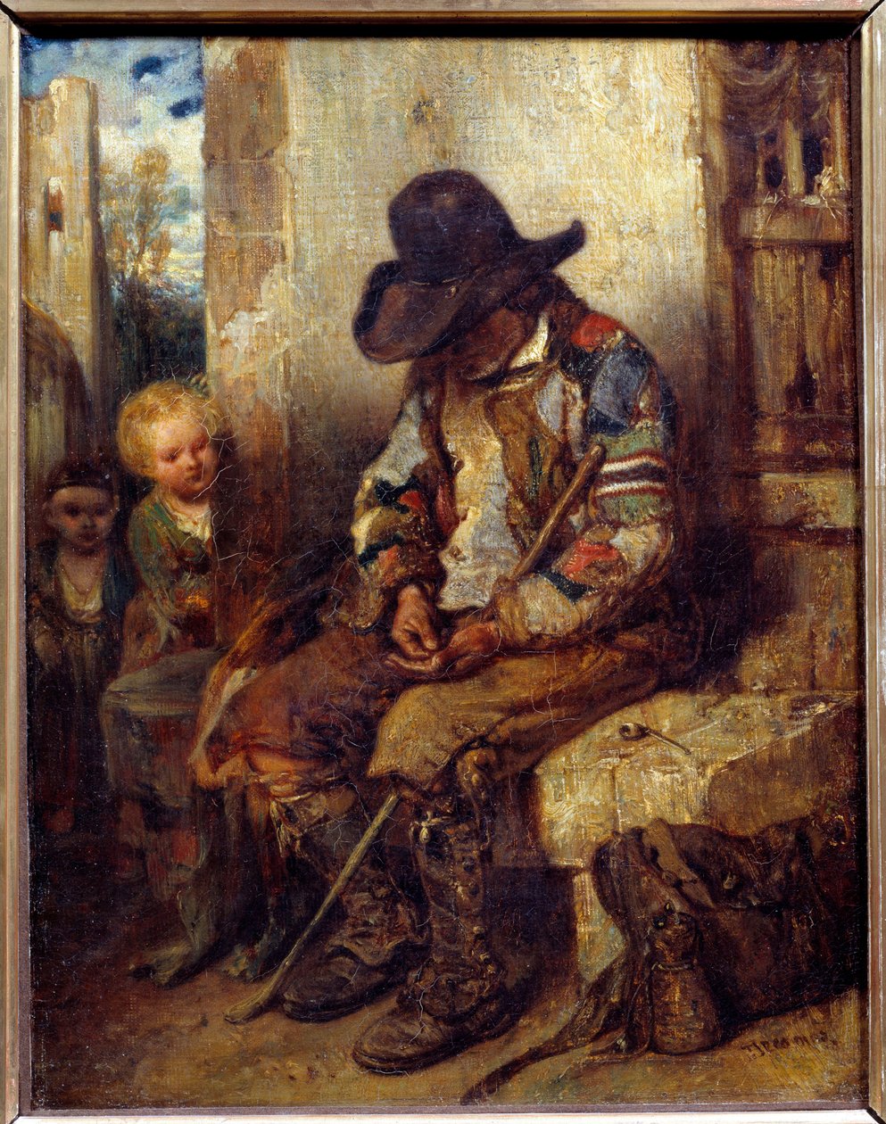 En tigger med sin opskrift Maleri af Alexandre Gabriel Decamps (1803-1860) 1833 Søn. 0,41x0,32 m af Alexandre Gabriel Decamps