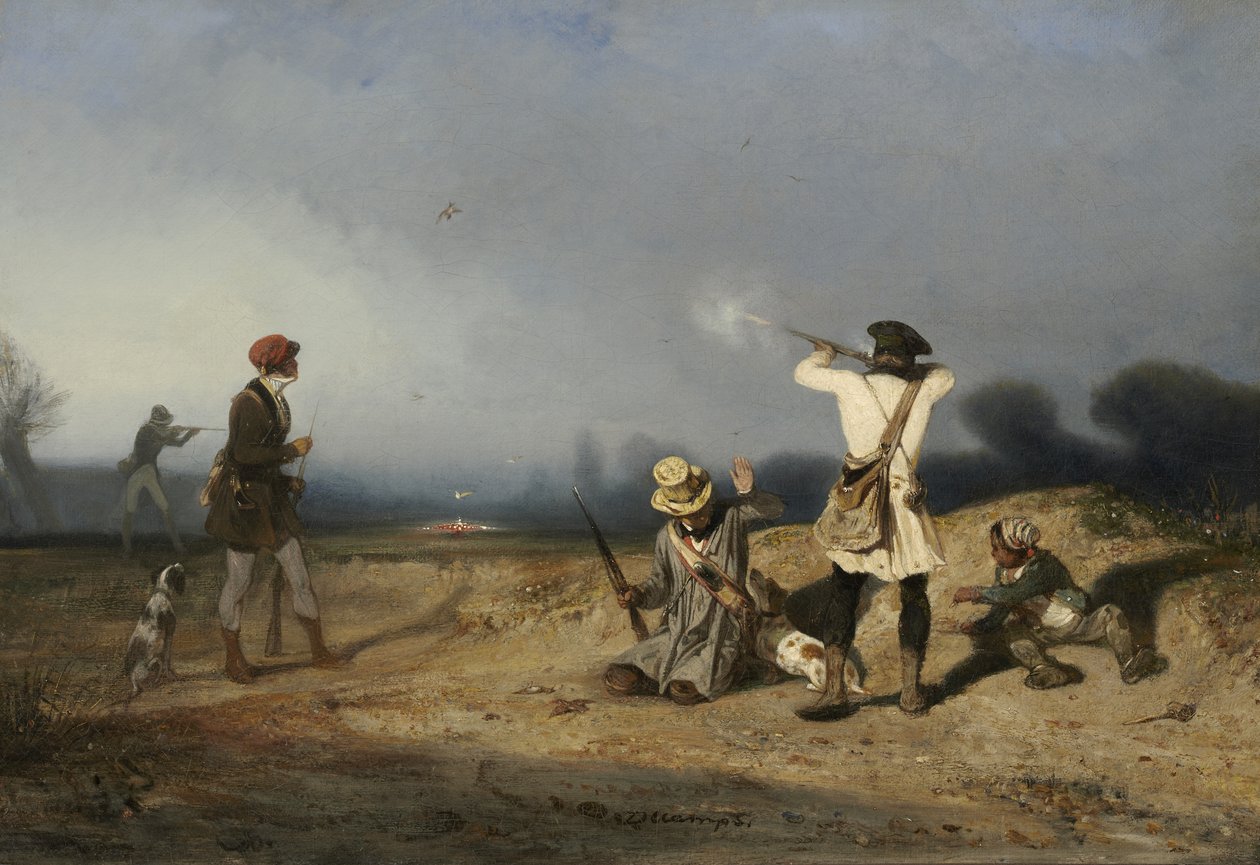 Fuglejagt, 1830 af Alexandre Gabriel Decamps