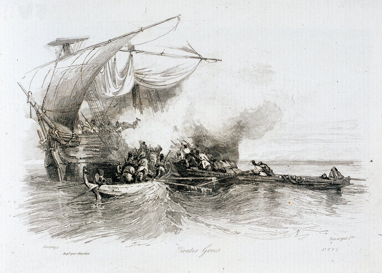 Græske pirater af Alexandre Gabriel Decamps