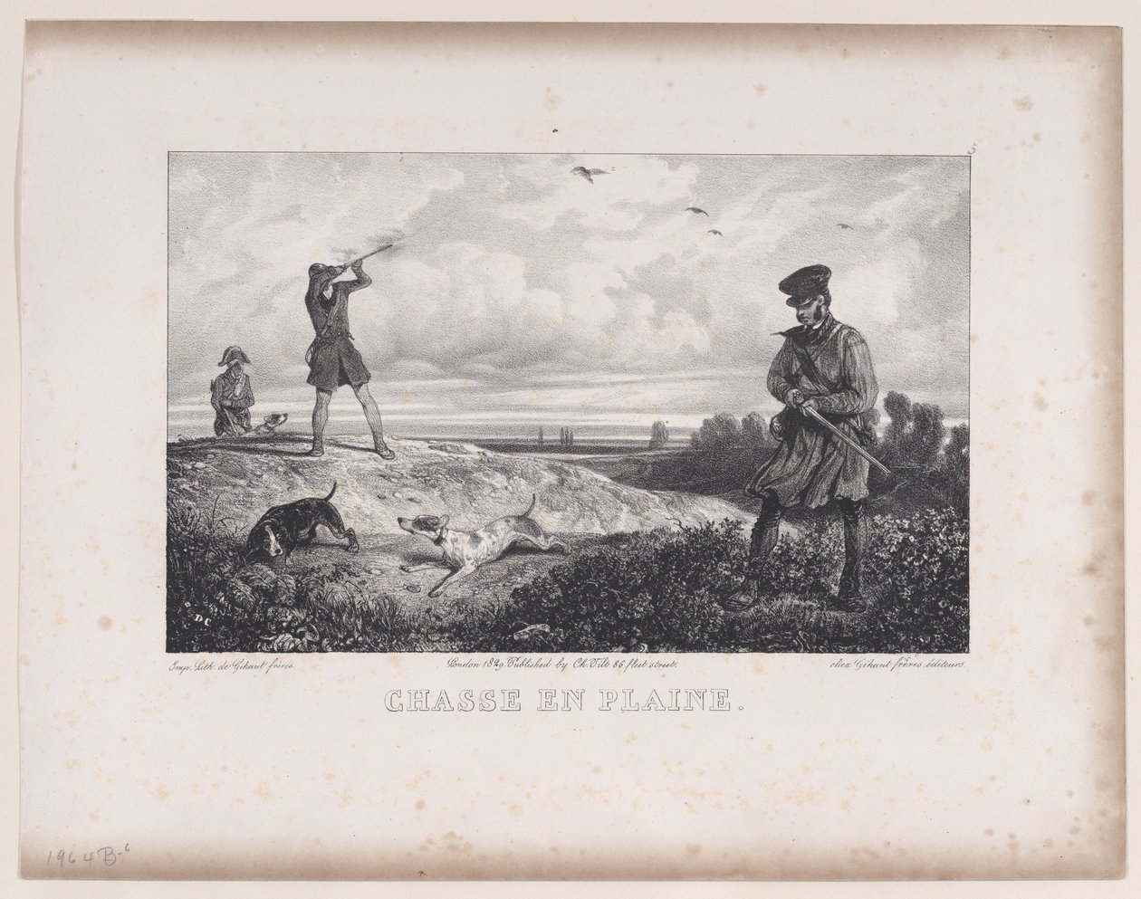 Jagt i marken, fra serien Jagtscener, 1829. af Alexandre Gabriel Decamps