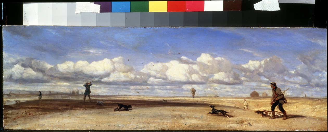 ""Andejagten"" (Andejægere) Maleri af Alexandre Gabriel Decamps (1803-1860) 1843 Pushkin Museum Moskva af Alexandre Gabriel Decamps