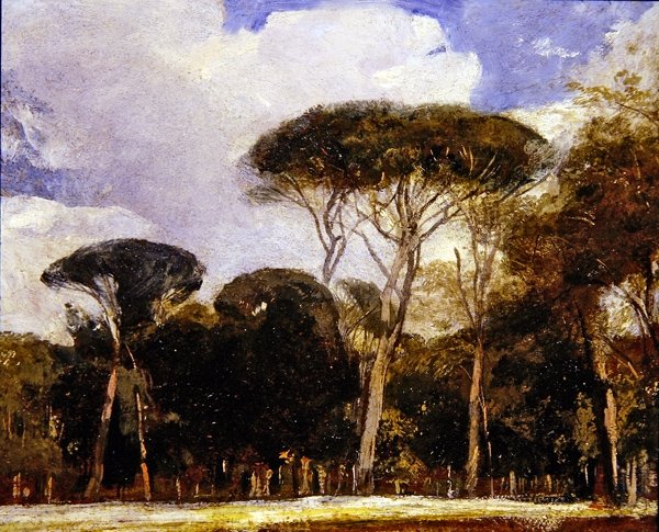 Pamphili Doria, Rom (olie på papir) af Alexandre Gabriel Decamps