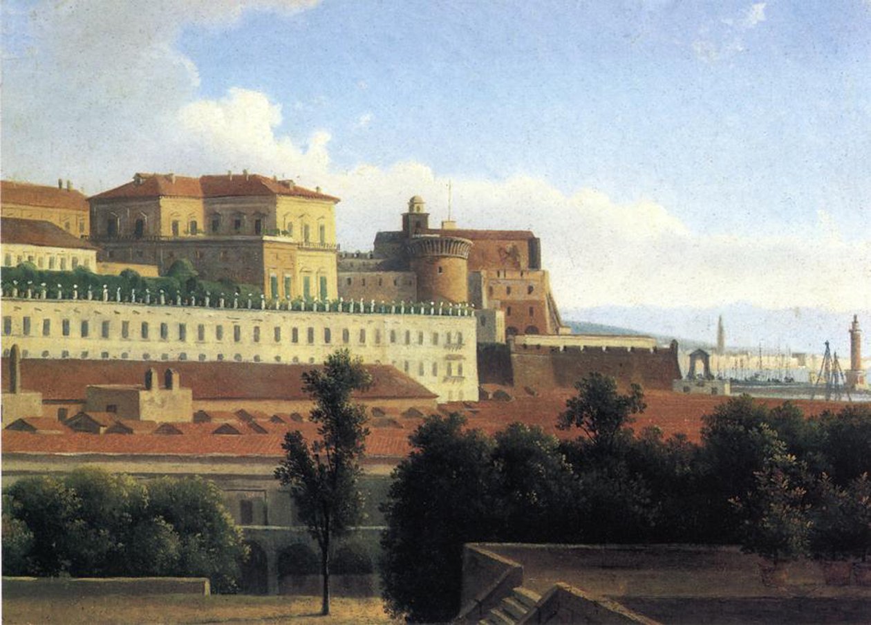 Napoli, Palazzo Reale, ca. 1780 (olie på papir på lærred) af Alexandre Hyacinthe Dunouy