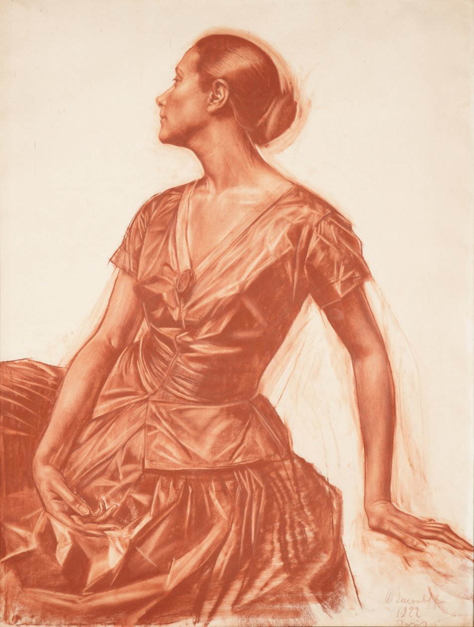 Portræt af Salome Andronikova af Alexandre Iacovleff