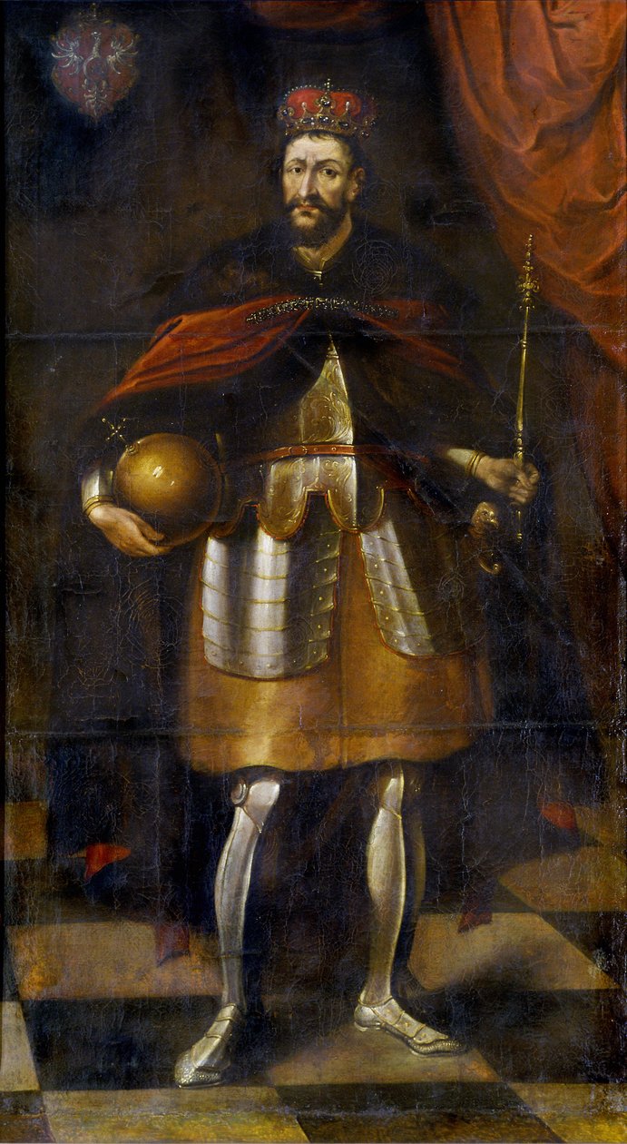 Portræt af kong Wladyslaw II. Jagiello, 1677 af Alexandre Jan Tricius
