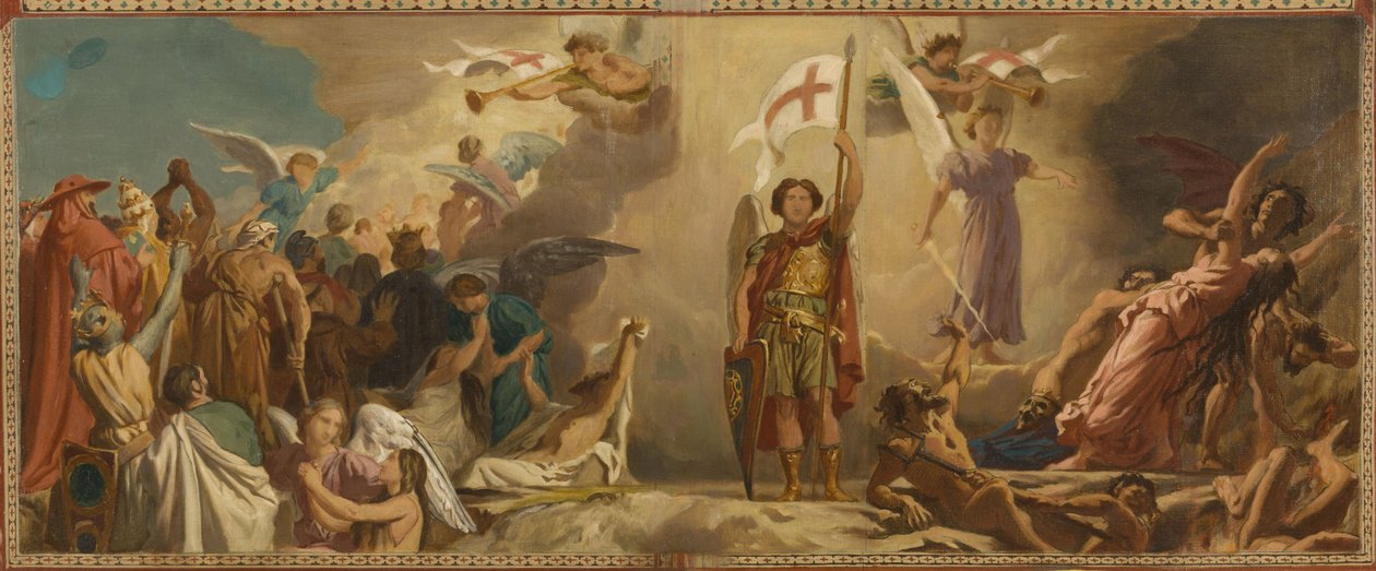 Skitse til kirken Saint-Germain-des-Prés : Den sidste dom, ca. 1872 (olie) af Alexandre Jean Baptiste Hesse