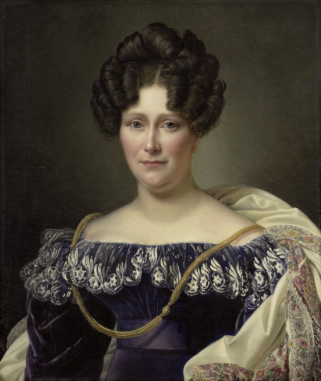 Johanna Henriette Engelen (1789-1878), anden hustru til Daniel Francis Schas af Alexandre Jean Dubois Drahonet (signed by artist)