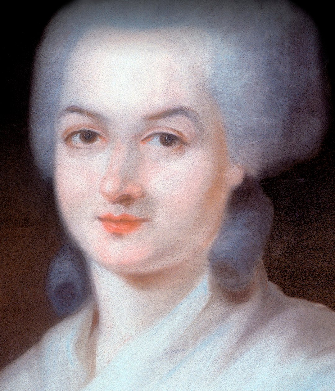 Detalje af portrættet af Olympe de Gouges (Detalje) (Marie Gouze, kaldet Olympe de Gouges af Alexandre Kucharski