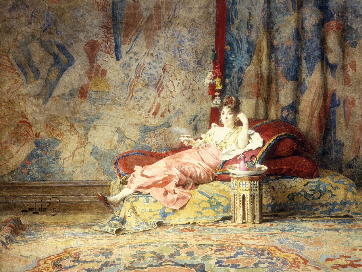 Harem Beauty, 1876 af Alexandre Louis Leloir