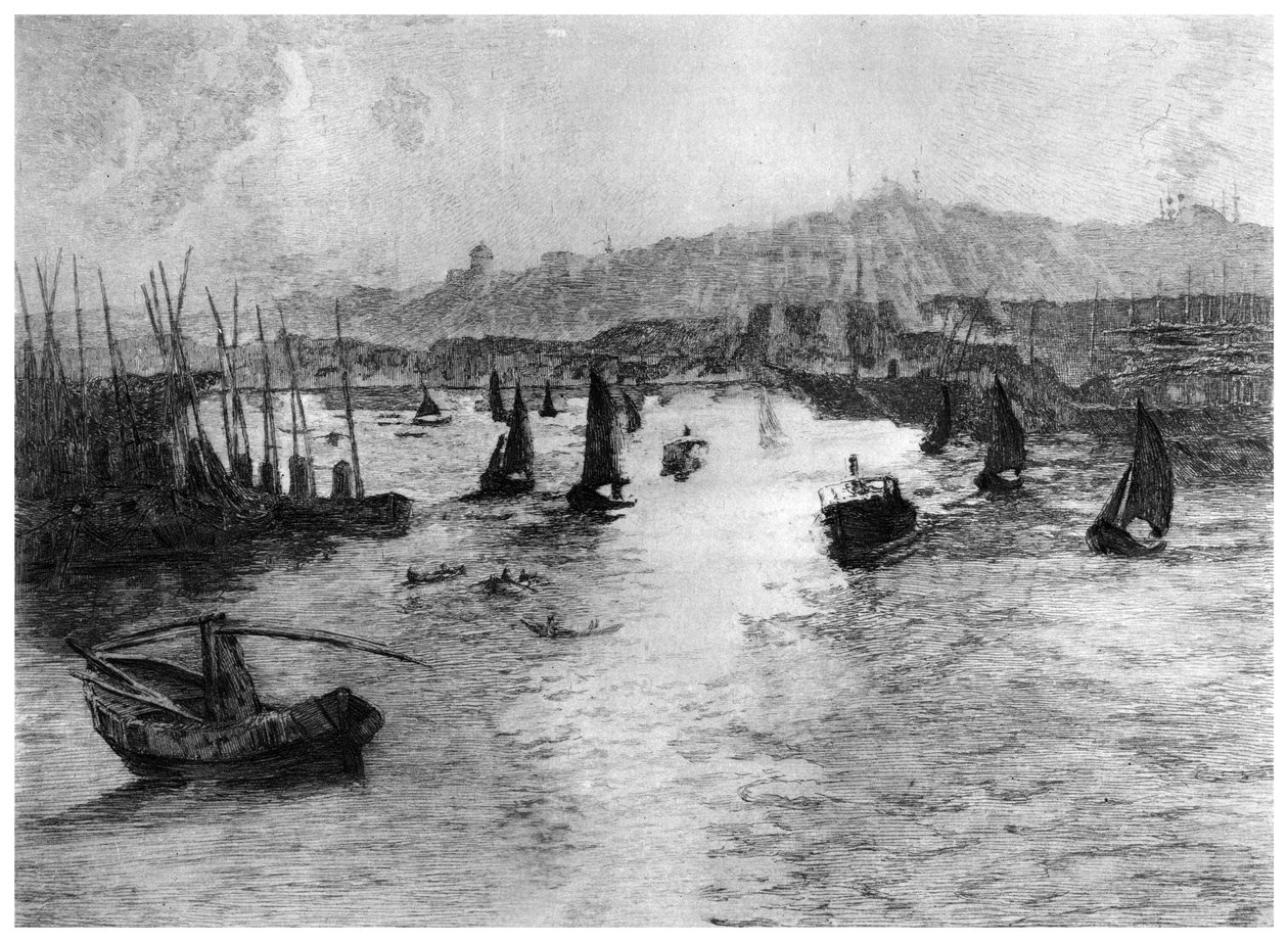 Det Gyldne Horn, Konstantinopel, c 1885-1910 1924 af Alexandre Lunois