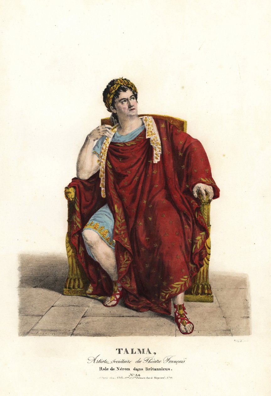 Francois Joseph Talma som Nero i Britannicus af Jean Racine, Theatre Français af Alexandre Marie Colin
