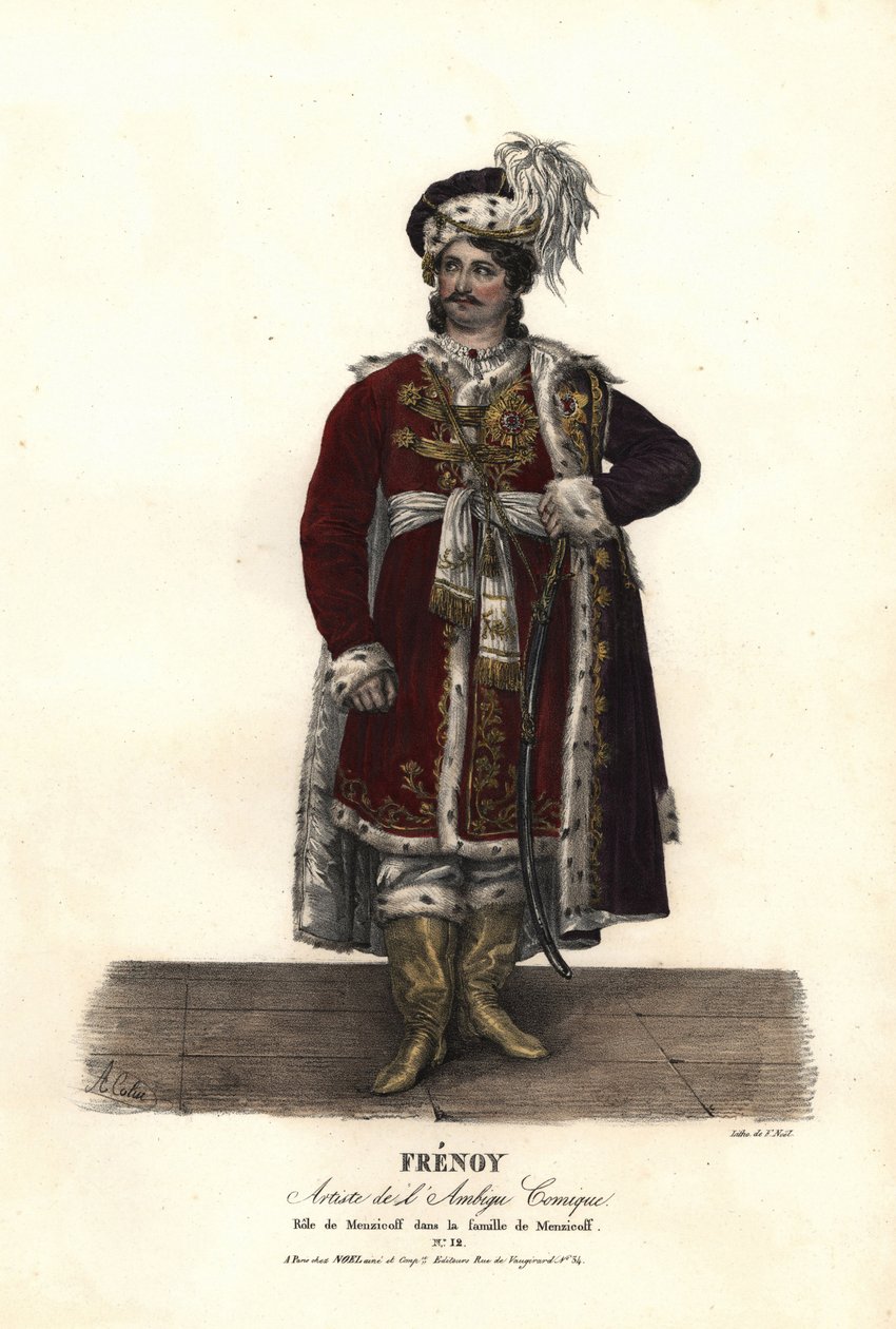 Jean Audeville Fresnoy som Menzicoff i La Famille de Menzicoff af J-J-M Duperche, Ambigu Comique af Alexandre Marie Colin