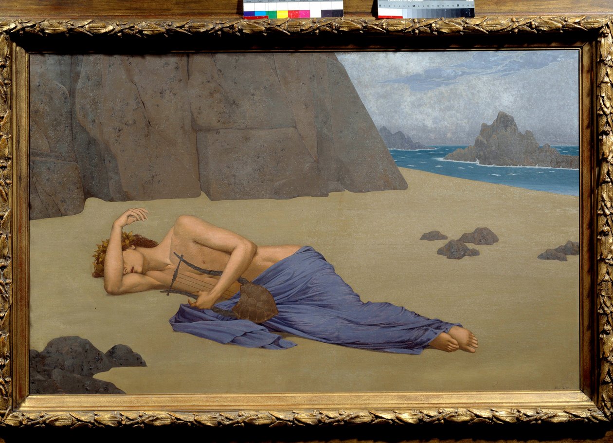 Klagesang over Orphee-maleri af Alexandre Seon (1855-1917) 1896. Dim. 0,73 x 1,16 m. Musee d