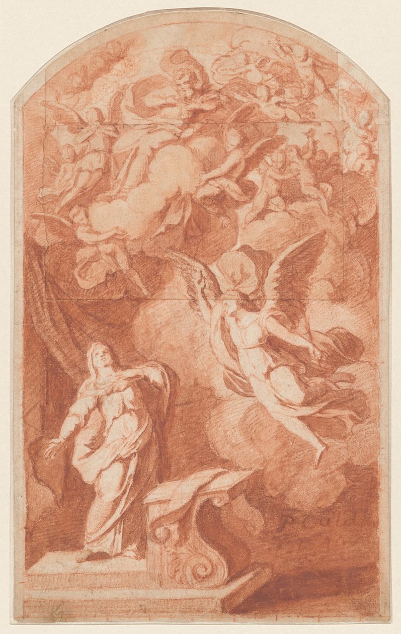 Bebudelsen, ca. 1690 (rødkridt) af Alexandre Ubeleski