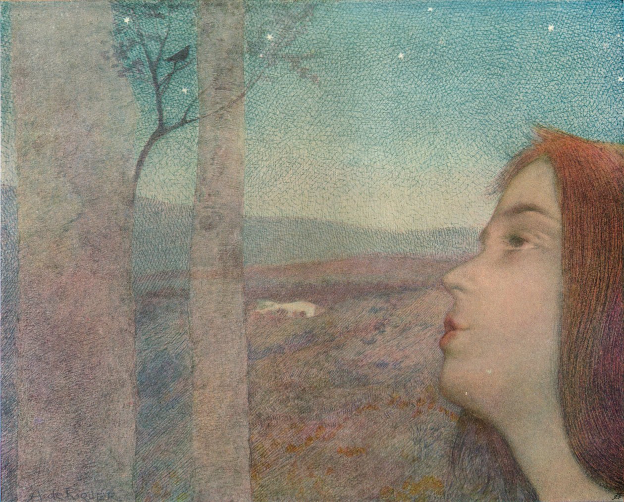 Fuglekaldet, c1908 af Alexandre de Riquer