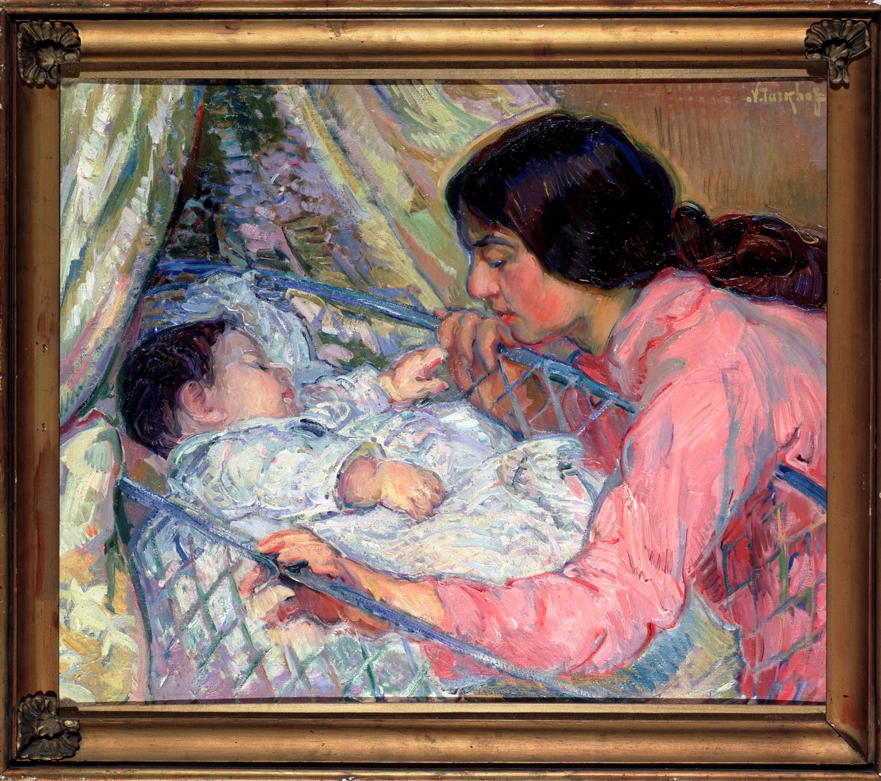 At The Cradle, slutningen af det 19. - begyndelsen af det 20. århundrede af Alexandrovitch Tarkhoff
