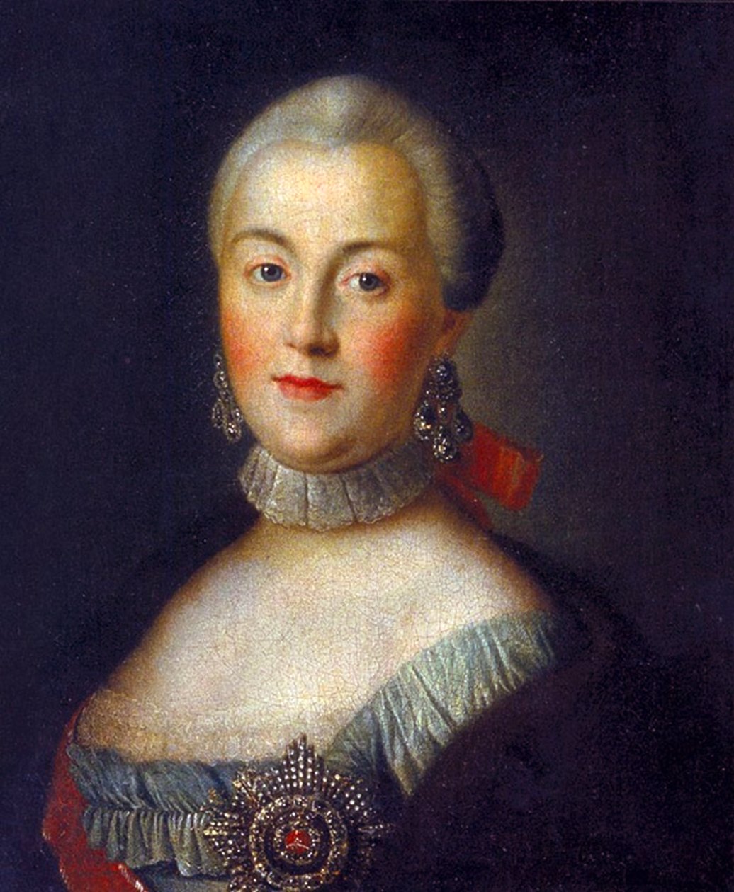 Portræt af storhertuginde Catherine Alekseevna, fremtidig kejserinde Catherine II den Store, ca. 1760 af Alexei Petrovich Antropov
