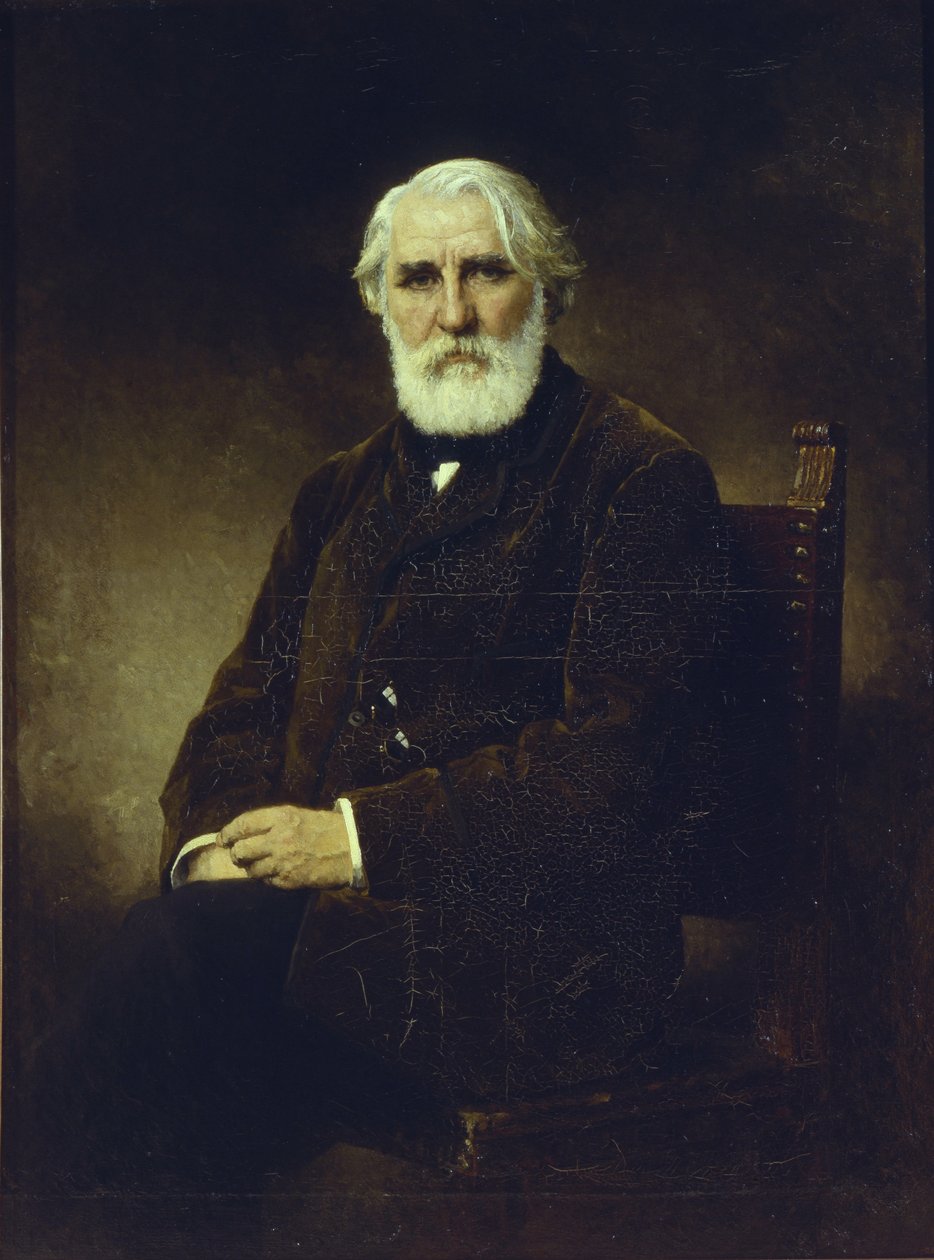 Portræt af forfatteren Ivan S. Turgenev 1818-1883, 1875 af Alexei Alexeyevich Harlamov