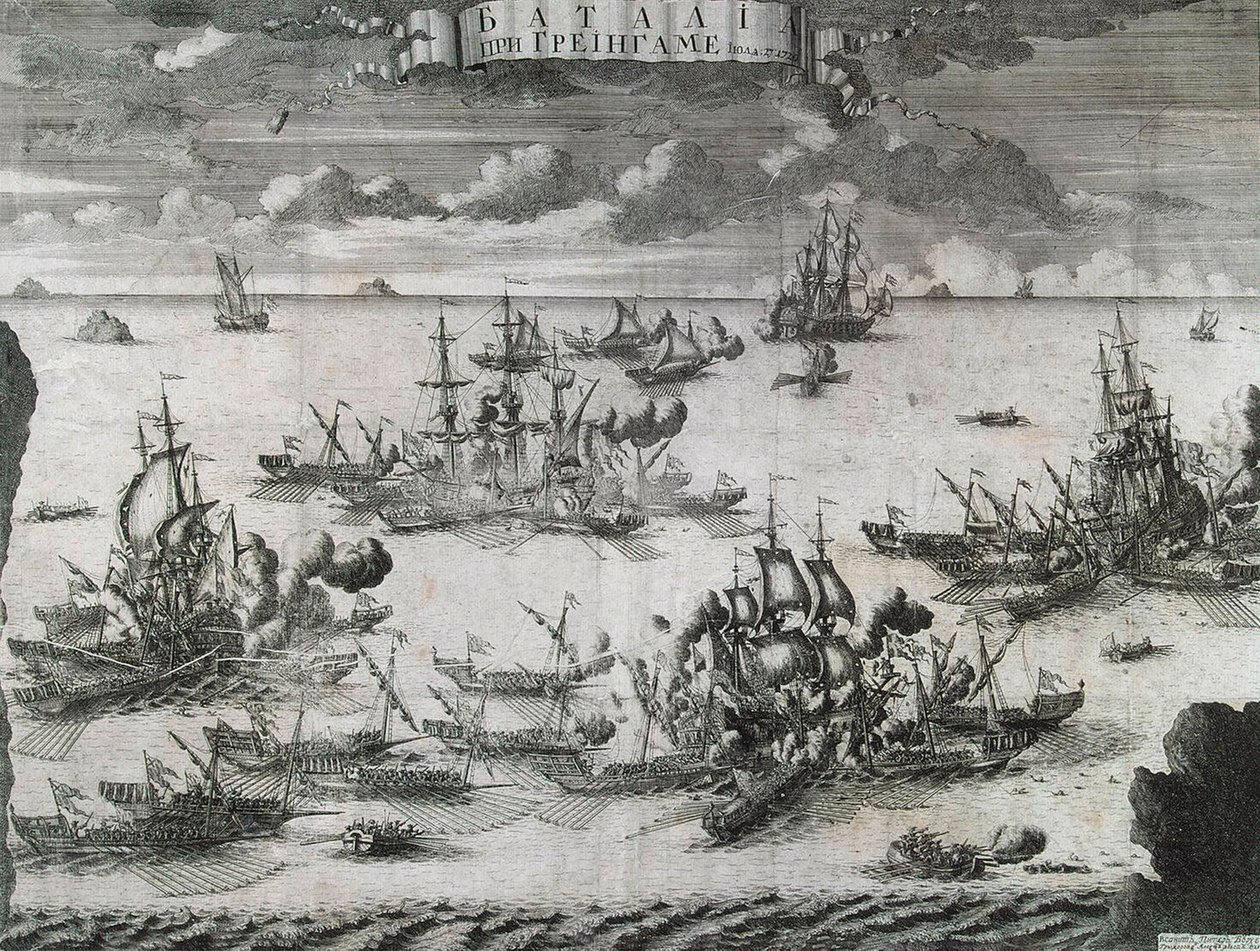 Slaget ved Grengam den 27. juli 1720, 1721. af Alexei Fyodorovich Zubov