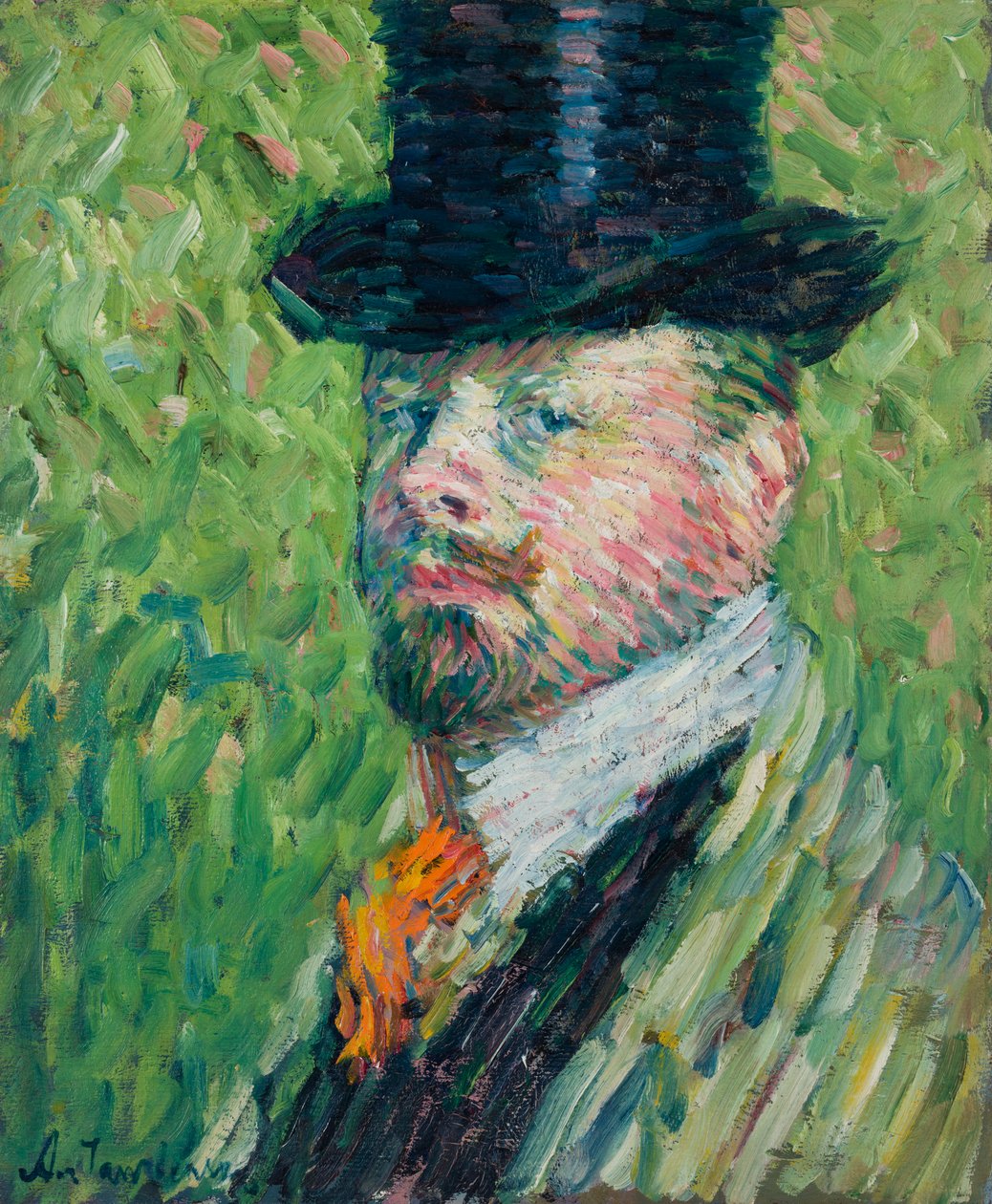 Selvportræt med høj hat, 1904. af Alexei Javlensky von