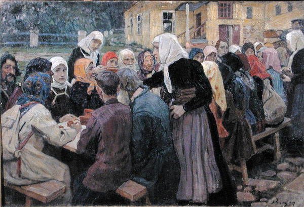 Måltid, 1917 af Alexei Mikhailovich Korin