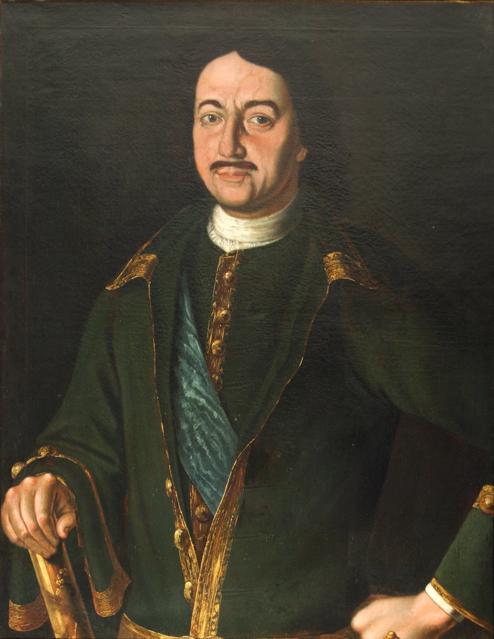 Portræt af kejser Peter I den Store 1672-1725, 1758 af Alexei Petrovich Antropov
