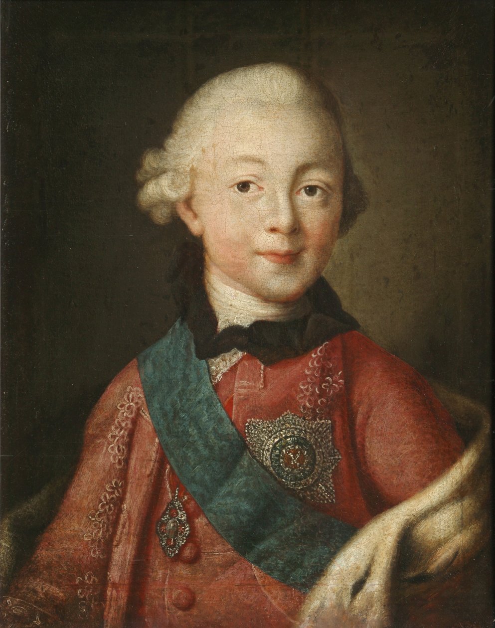 Portræt af storhertug Pavel Petrovich 1754-1801, 1765 af Alexei Petrovich Antropov