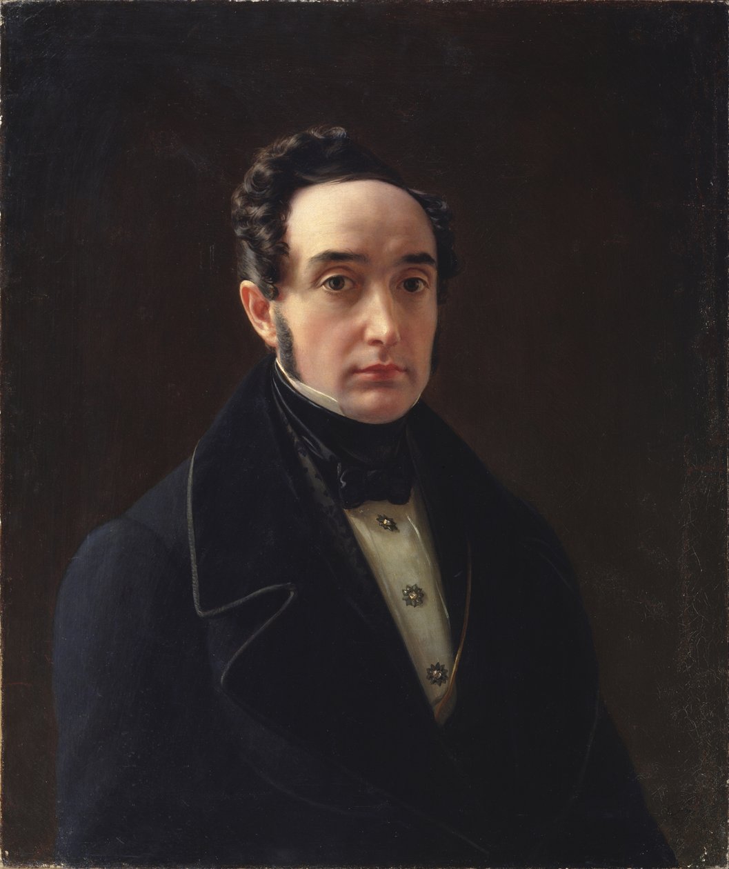 Portræt af Vladimir Ivanovich Panaev 1792-1859 af Alexei Vasilyevich Tyranov