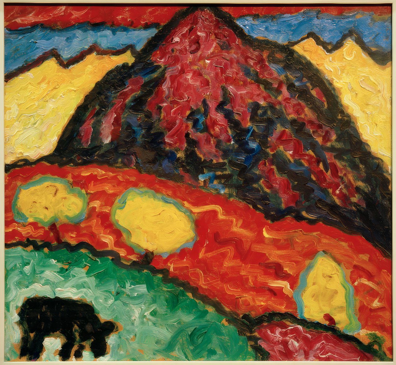 A. Jawlensky, Landskab med en ko af Alexej von Jawlensky