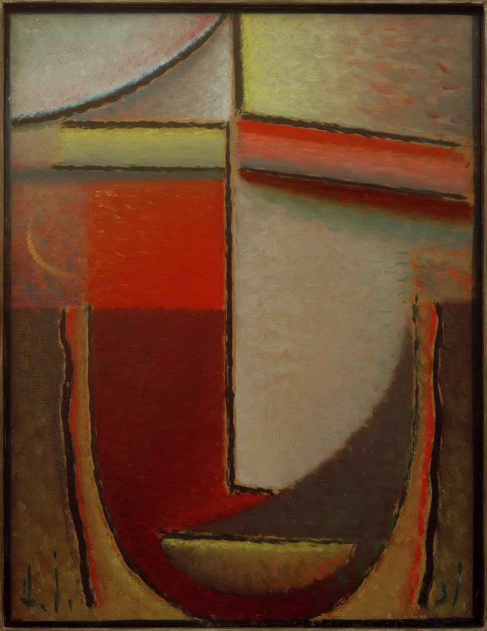 Abstrakt hoved: aften, 1931 af Alexej von Jawlensky