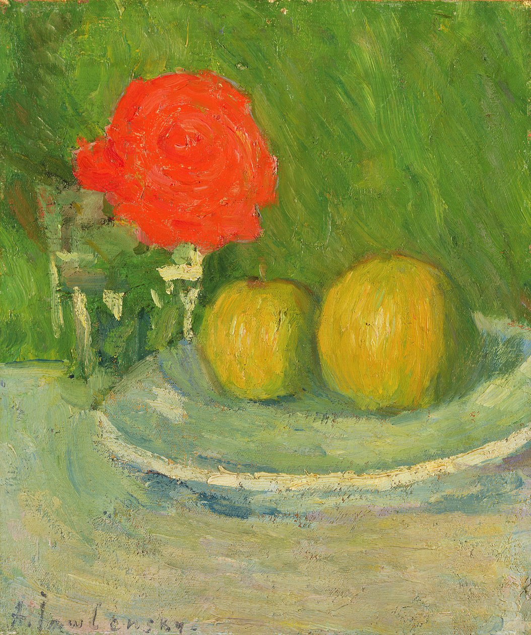 Æbler og en rose, 1905 af Alexej von Jawlensky