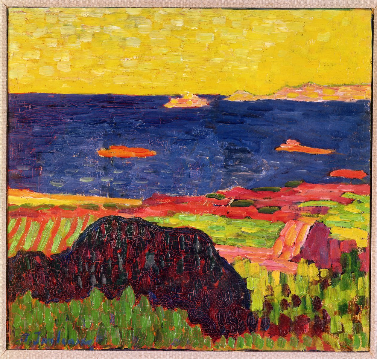 Kysten nær Carantec. 1905-06 (olie på kort) af Alexej von Jawlensky